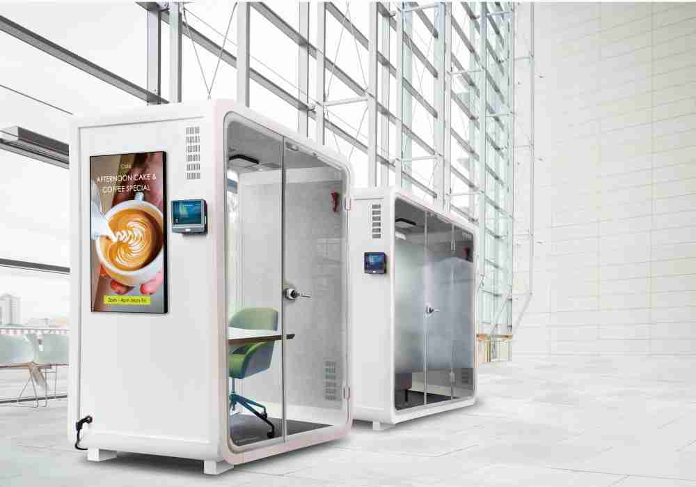 william威廉中文官网子公司达擎之智慧行动办公舱，，，采用PDLC智能调光玻璃设计，，，，透过通电与断电的电流切换，，呈现透明与雾面效果，，具节能降耗特性并兼顾隐私，，，，确保信息安全